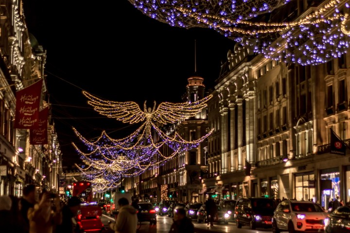 a view of a city at night