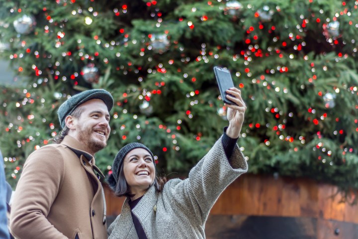 Mike Tucker et al. looking at the camera